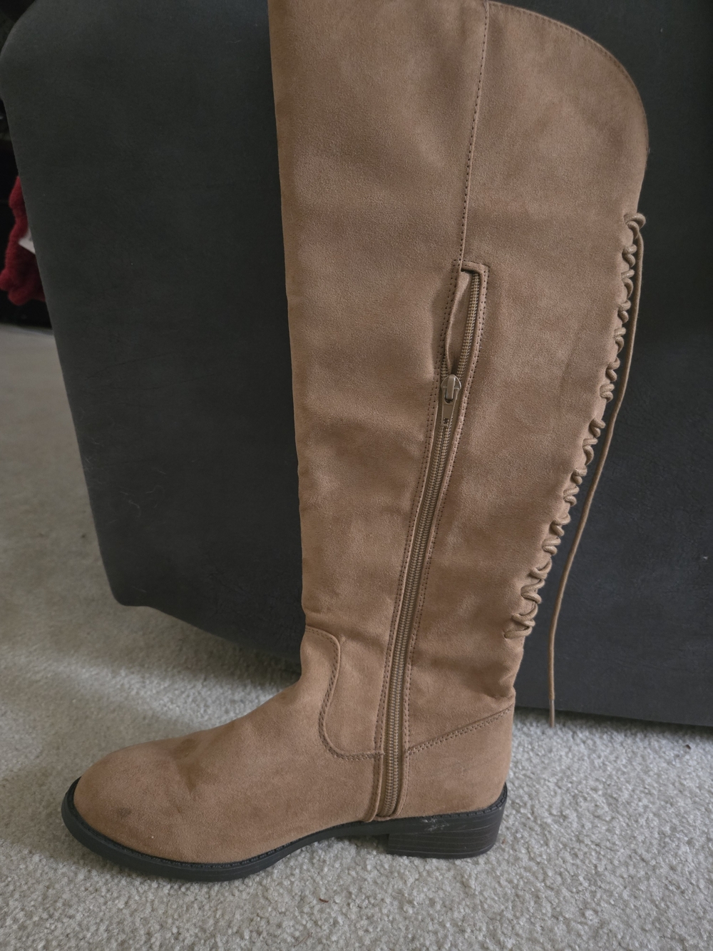 Women’s Tall Lace-Back Riding Boot in Brown #4162